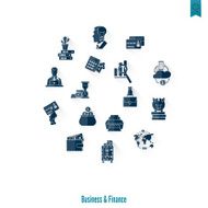 business and finance icon set N184