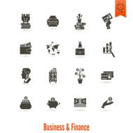 business and finance icon set N191