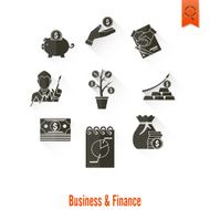 business and finance icon set N196
