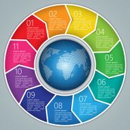 Colorful Circle Arrows Infographic Elements 11 Options
