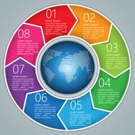 Colorful Circle Arrows Infographic Elements 8 Options
