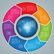 Colorful Circle Arrows Infographic Elements 7 Options
