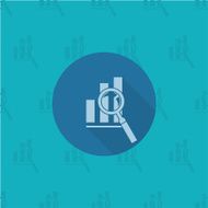 Magnifying Glass with Bar Chart N3