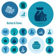 business and finance icon set N200