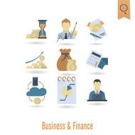 business and finance icon set N201