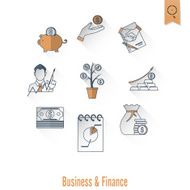 business and finance icon set N202