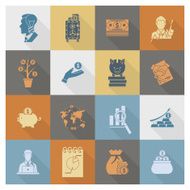 business and finance icon set N204