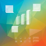 Infographics template with business icons Statistics data presentation Menu options N2
