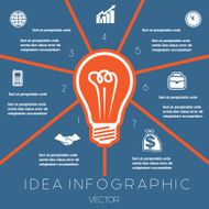 Light bulb infographics template seven positions