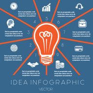 Light bulb infographics template nine positions