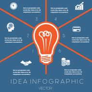 Light bulb infographics template six positions