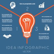 Light bulb infographics template three positions