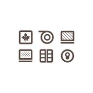 flat icons on the theme of building