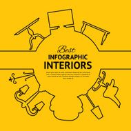 Interior circle infographics N5