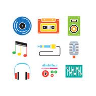 flat musical icons