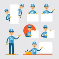 Mechanic Show and Present Blank Signs
