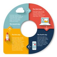 Step by step infographics vector template