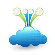 Cloud computing Infographic template illustration