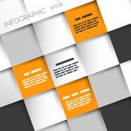 orange and grey squares infographic background