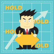 Cute Stock Market Investor Flat Cartoon N3