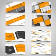 orange business cards