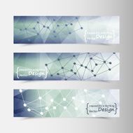 Three abstract vector banners Design of a business card