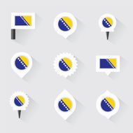 bosnia and herzegovina flag pins for infographic N2