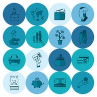 business and finance icon set N209