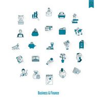 business and finance icon set N210