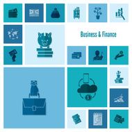 business and finance icon set N212