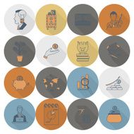 business and finance icon set N215