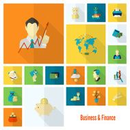 business and finance icon set N217