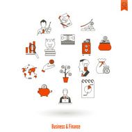 business and finance icon set N218