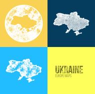 Ukraine Grunge Retro Map