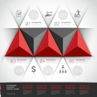 Modern 3d infographics business triangle