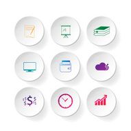 Infographic design template and marketing icons N32