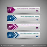 Vector tabs as design elements for business layouts N34