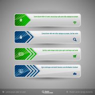 Vector tabs as design elements for business layouts N35