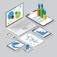 Isometric infographics design elements N2