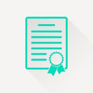 certificate with badge icon N9