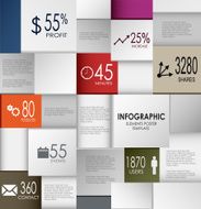 Abstract info graphic square element poster template