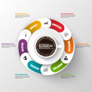 Abstract 3D digital business timeline Infographic N2