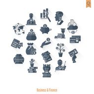business and finance icon set N222