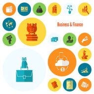 business and finance icon set N228