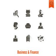 business and finance icon set N229