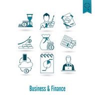 business and finance icon set N230
