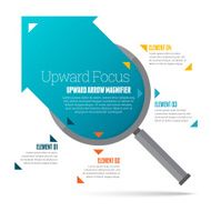 Upward Arrow Magnifier Infographic