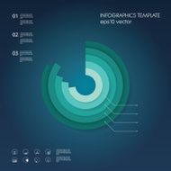 Pie chart infographic element Set of business icons in circle