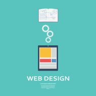 Web design process vector infographics Website development promotional material Smart N2