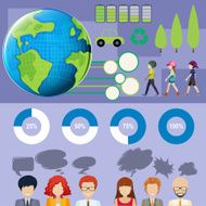 Infographic with people and graphs
